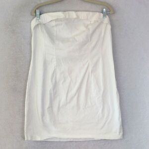 Wild Fable Juniors White Lace Up Strapless Mini Dress Size‎ L